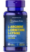 Заказать Puritan’s Pride L-Arginine L-Ornithine L-Lysine 60 капс