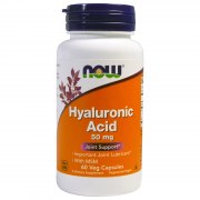 Заказать NOW Hyaluronic Acid + MSM 50 мг 60 капс
